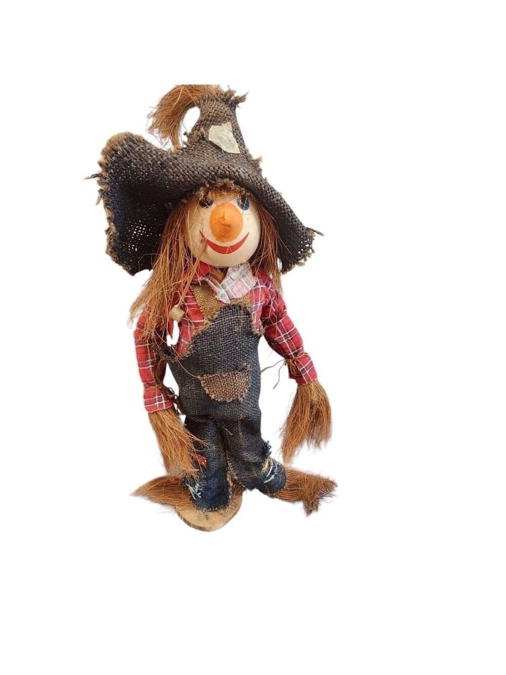 Large Rustic Burlap Scarecrow 29" Vintage Decor